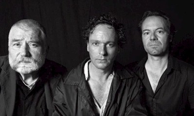 group portrait: Peter Brötzmann, Marino Pliakas, Michael Wertmueller