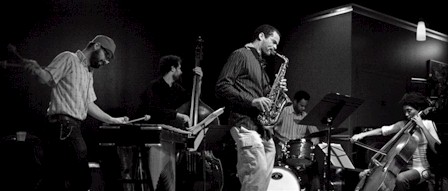 in concert: Jason Adasiewicz, Josh Abrams, Greg Ward, Mike Reed, Tomeka Reid